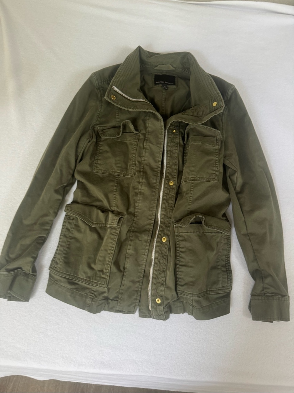 Banana Republic Olive Green Utility Bomber Jacket